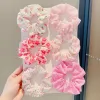 A new sweet and non-harmful hair tie headwear for children's Internet celebrities, featuring a cute little girl's bun hair and a hair tie Item Picture